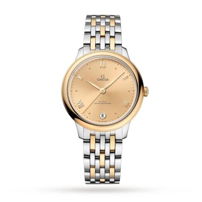 Omega De Ville Prestige Co-Axial Master Chronometer 34mm Ladies Watch Champagne O43420342008001